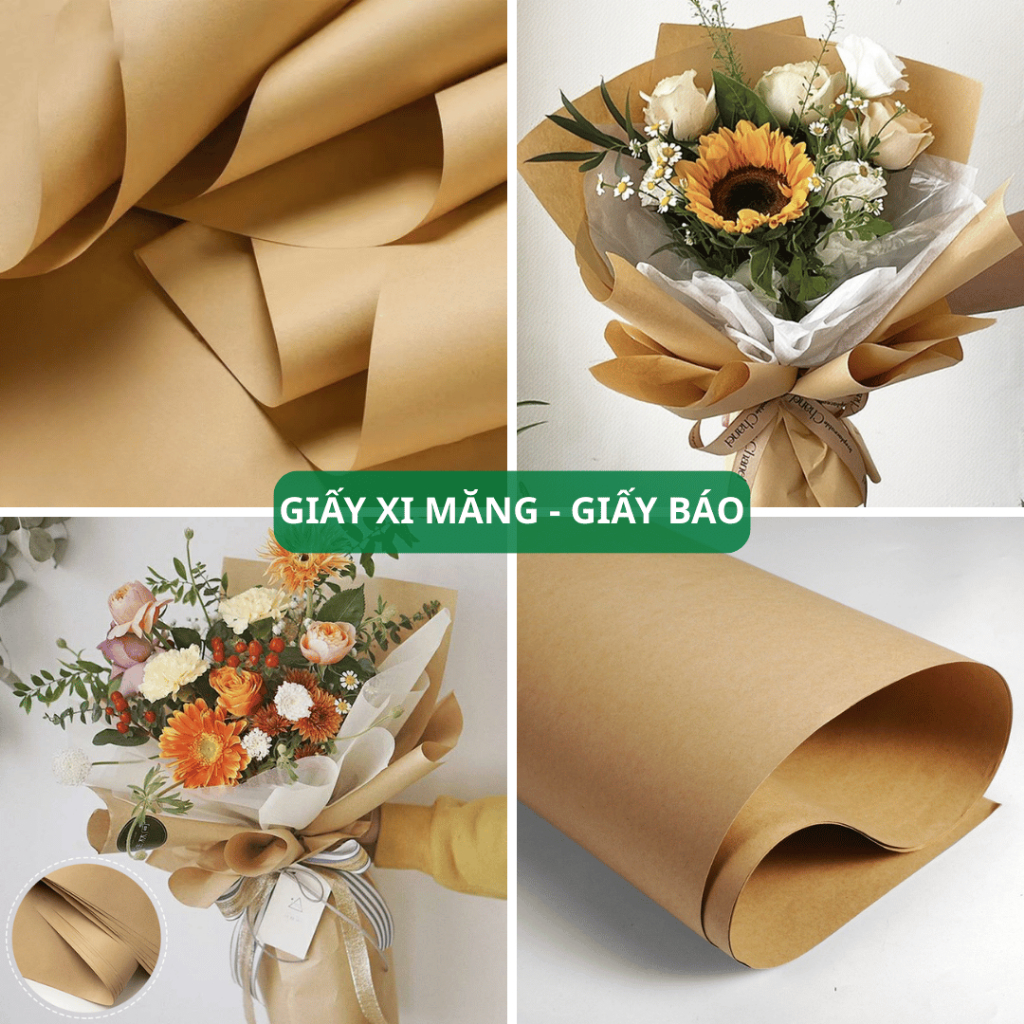 [ Tập 10 Tờ Giá Rẻ] Giấy Báo Xi Măng Gói Hoa Phong Cách Hàn Quốc 50x70cm - Phụ Kiện HAFA SHOP