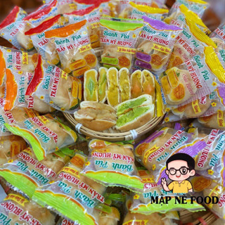  1KG BÁNH PÍA KIM SA mini mix 5 vị ,Đậu xanh sầu riêng kim sa khoai môn kim sa lá dứa kim sa đậu xanh 