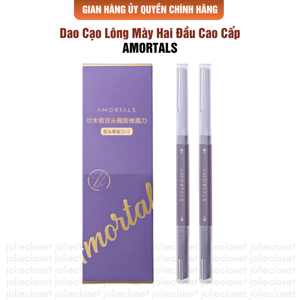 [HỎA TỐC] Dao Cạo Lông Mày AMORTALS Hai Đầu – Dao Cạo Tỉa Lông Mày, Cạo Râu Tiện Lợi, Sắc Bén An Toà