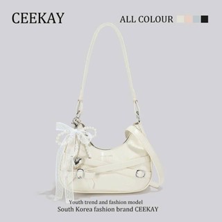 Túi Xách CeeKay Chính Hãng - Túi Đeo Chéo Chất Da Bóng Mềm Phối Hoạ Tiết Ren Ngọc Trai Phong Cách Tiểu Thư Sang Chảnh 