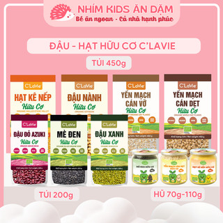   Date T7 2026  Đậu Hạt Dinh Dưỡng Hữu Cơ C'LAVIE Cho Bé Ăn Dặm - Nấu Cháo - Làm Sữa Hạt 200GR 