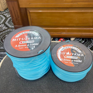 150 Mét Cước Cắt Cỏ Vuông Trơn MITSUYAMA 3,0-3,5-4,0 mm [ Xanh Ngọc ]