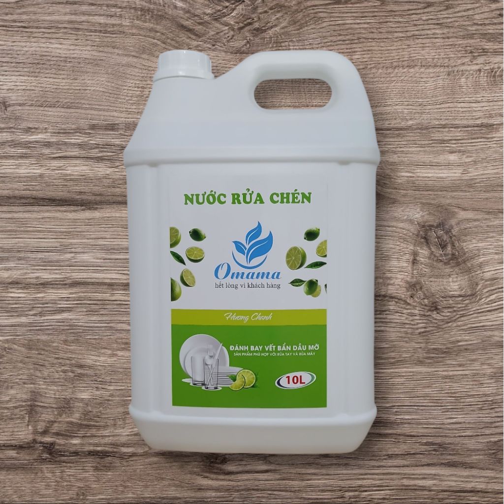 Nước rửa chén sieu sạch Omama hương chanh 10L