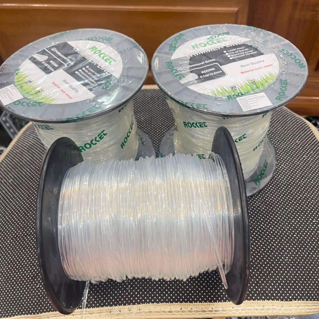 Cước trắng tròn trong suốt dùng Cắt cỏ, Treo đồ, Thả diều loại sịn ROCKET chất lượng cao, dẻo dai, siêu bền
