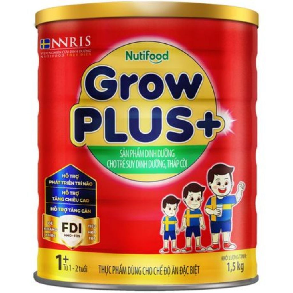 Sữa Grow Plus+ Đỏ FDI 1,5kg của Nutifood (1 đến 2 tuổi)