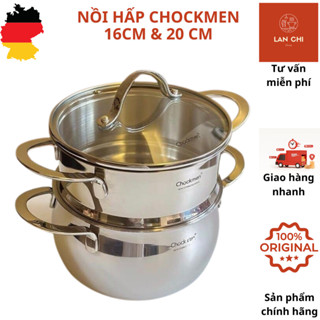  Nồi hấp CHOCKMEN xửng hấp CHOCKEM 16 cm,20 cm xửng hấp inox xửng hấp mini xửng hấp 2 tầng 