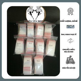 50 chiếc túi zip chỉ đỏ các size từ số 00 (4x5) - số 6 ( 12x17) đựng thực phẩm/phụ kiện to nhỏ/hàng hoá tientienshop
