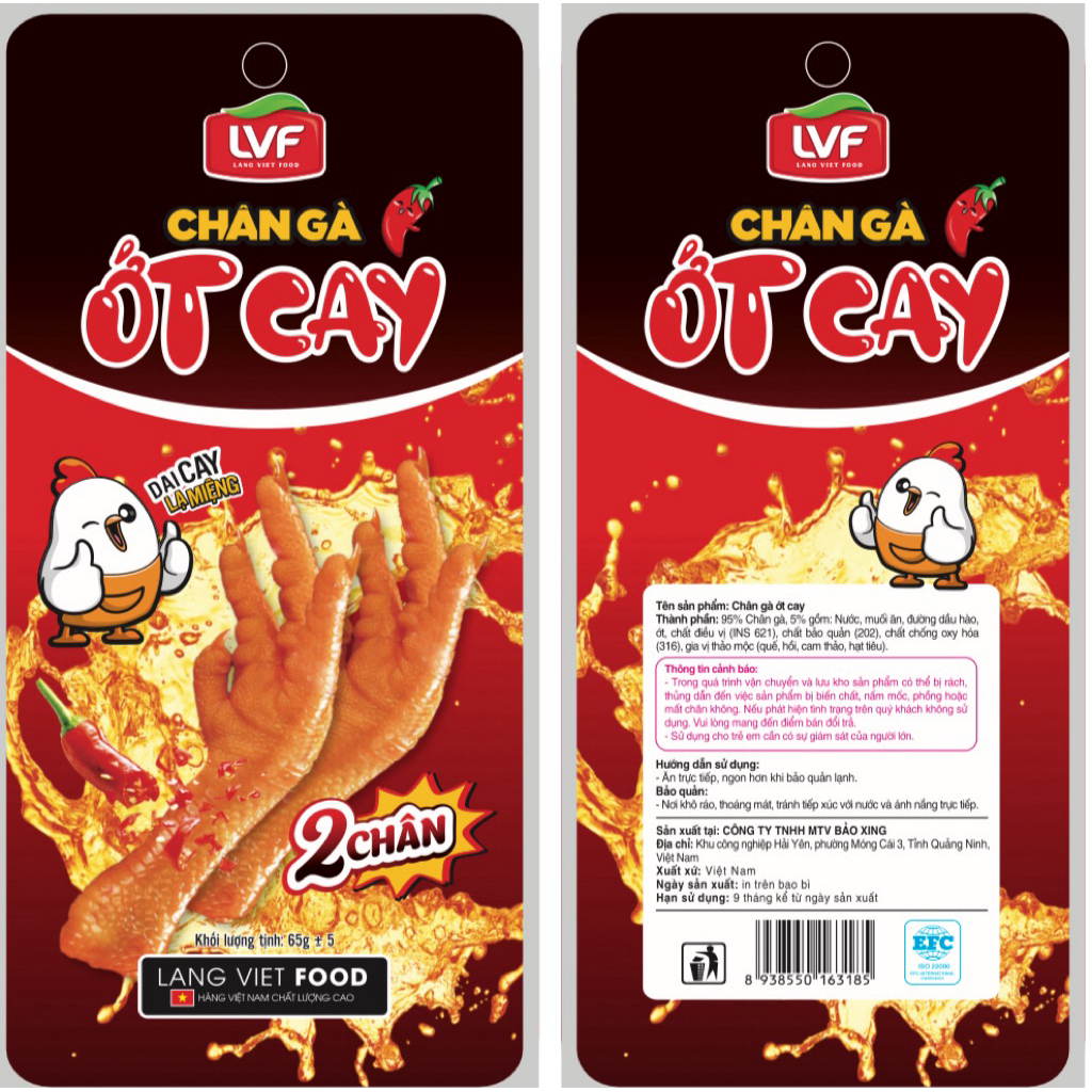 Combo 30 Chân gà ớt cay X2 65g chân gà ngon giòn cay sản phẩm mới