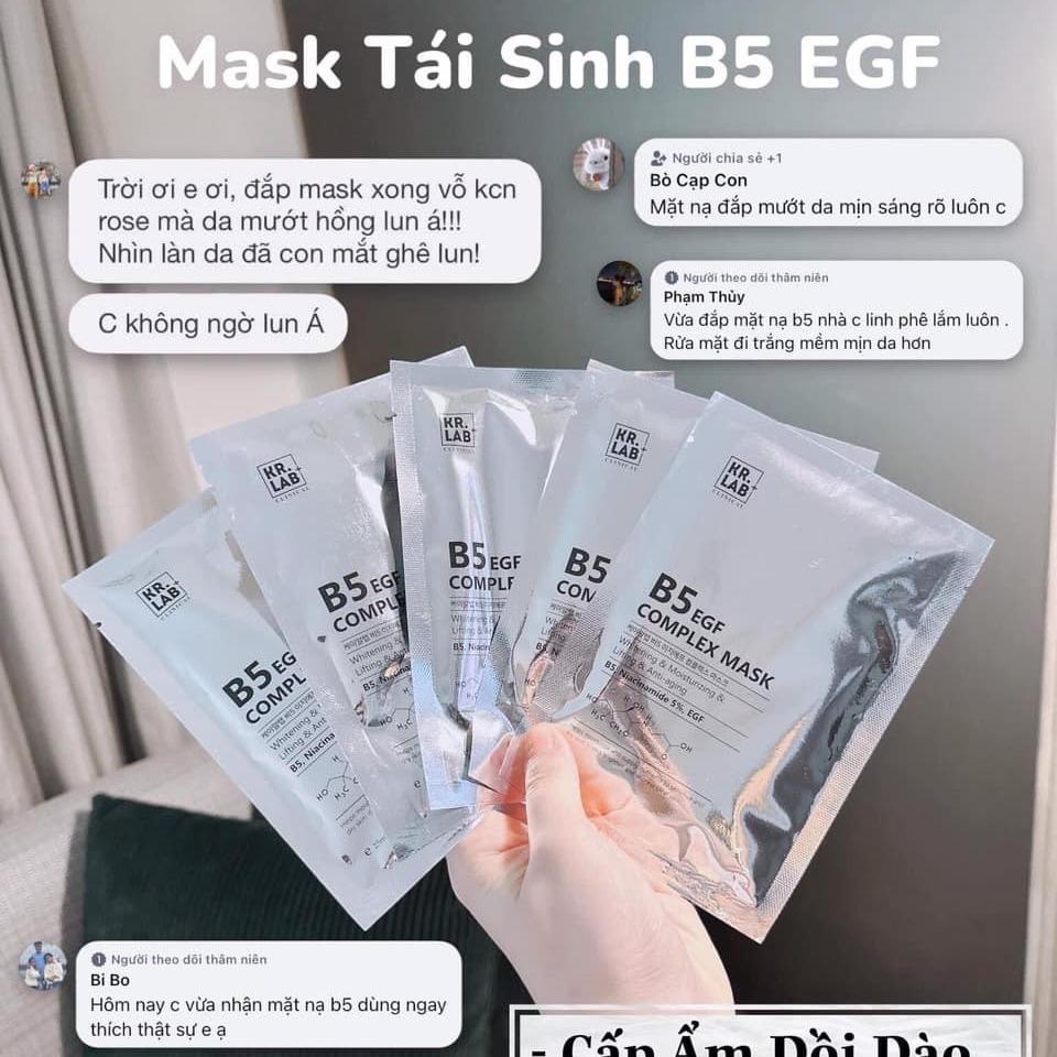 Mặt Nạ Cấp Ẩm Phục Hồi Kr.Lab+ B5 EGF Complex Mask