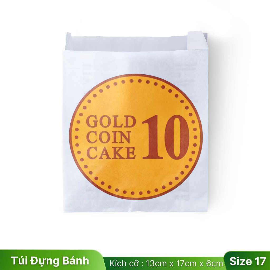 100 Túi Giấy Kraft Đựng Bánh Đồng Xu