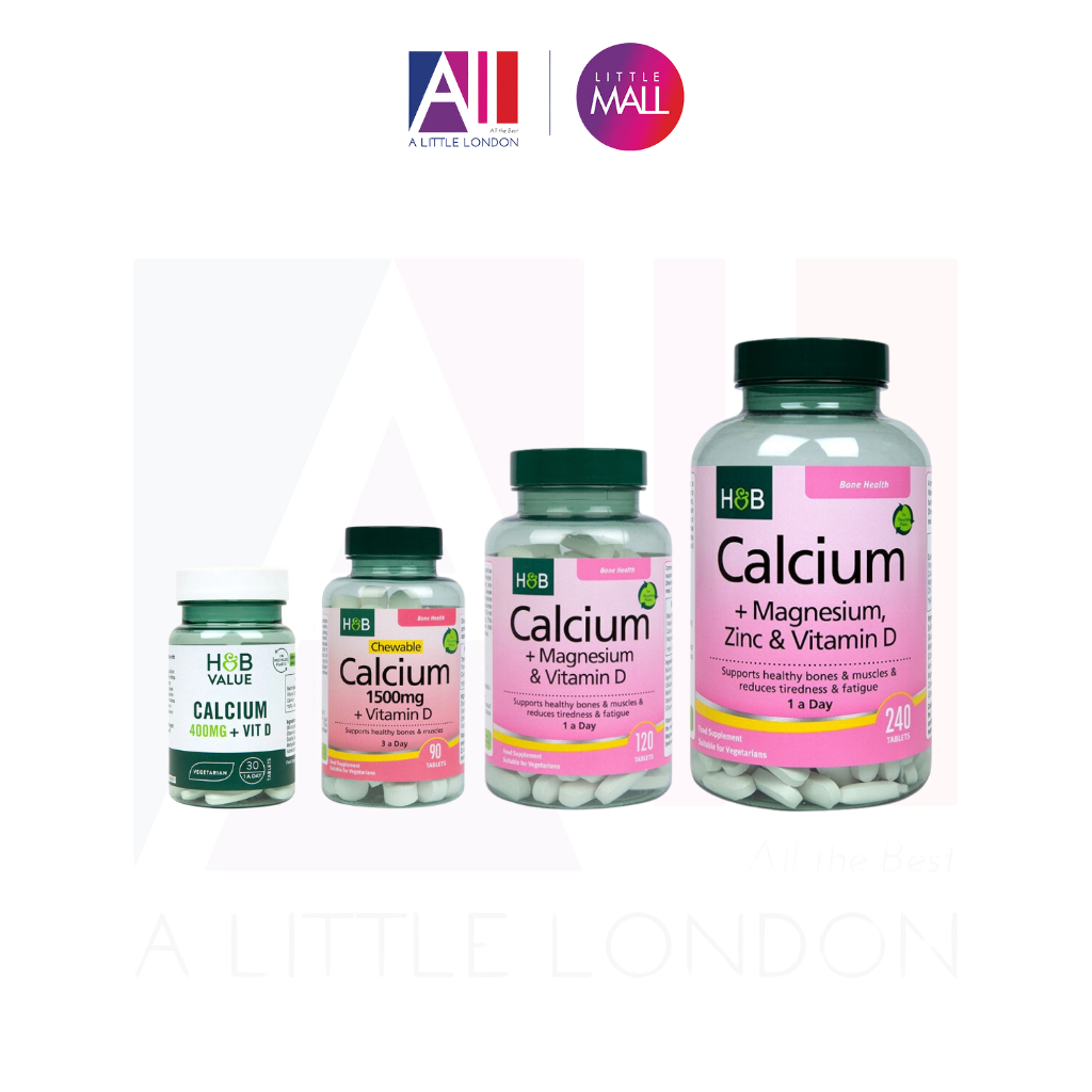 Bổ sung Canxi và Magie Holland & Barrett Calcium & Magnesium & Vitamin D3 (Bill Anh)