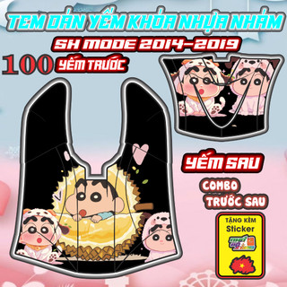 Tem Dán Yếm Khóa Nhựa Nhám Xe SH Mode 2012 2019 Shin Doremon Nhiều Mẫu Decal 3 Lớp Chống Nước