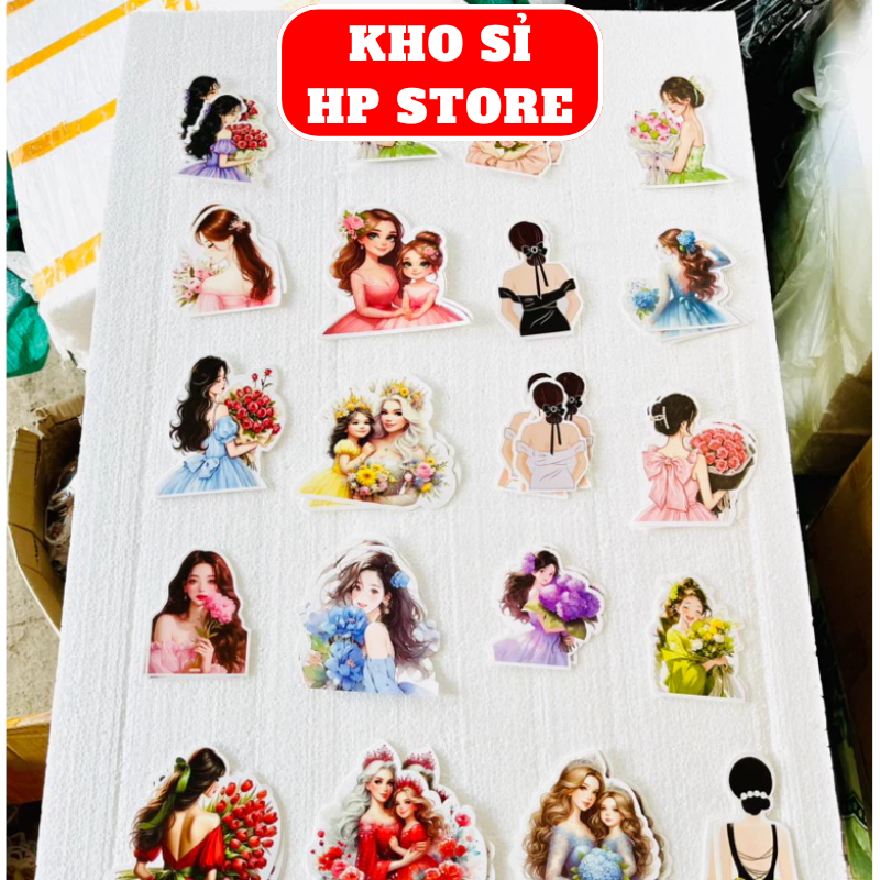 set 50 chibi banner cô gái, chibi banner tốt nghiệp in 2 mặt size lớn 10-13cm