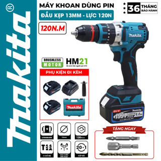 Máy Khoan Pin MAKITA 125Nm Không chổi than - Máy Bắt Vít Makita 199V Không Chổi Than