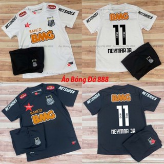 Bộ Quần Áo Bóng Đá CLB Santos 2012, Áo Đá Banh Neymar - Vải Thái Vẩy Rồng Cao Cấp