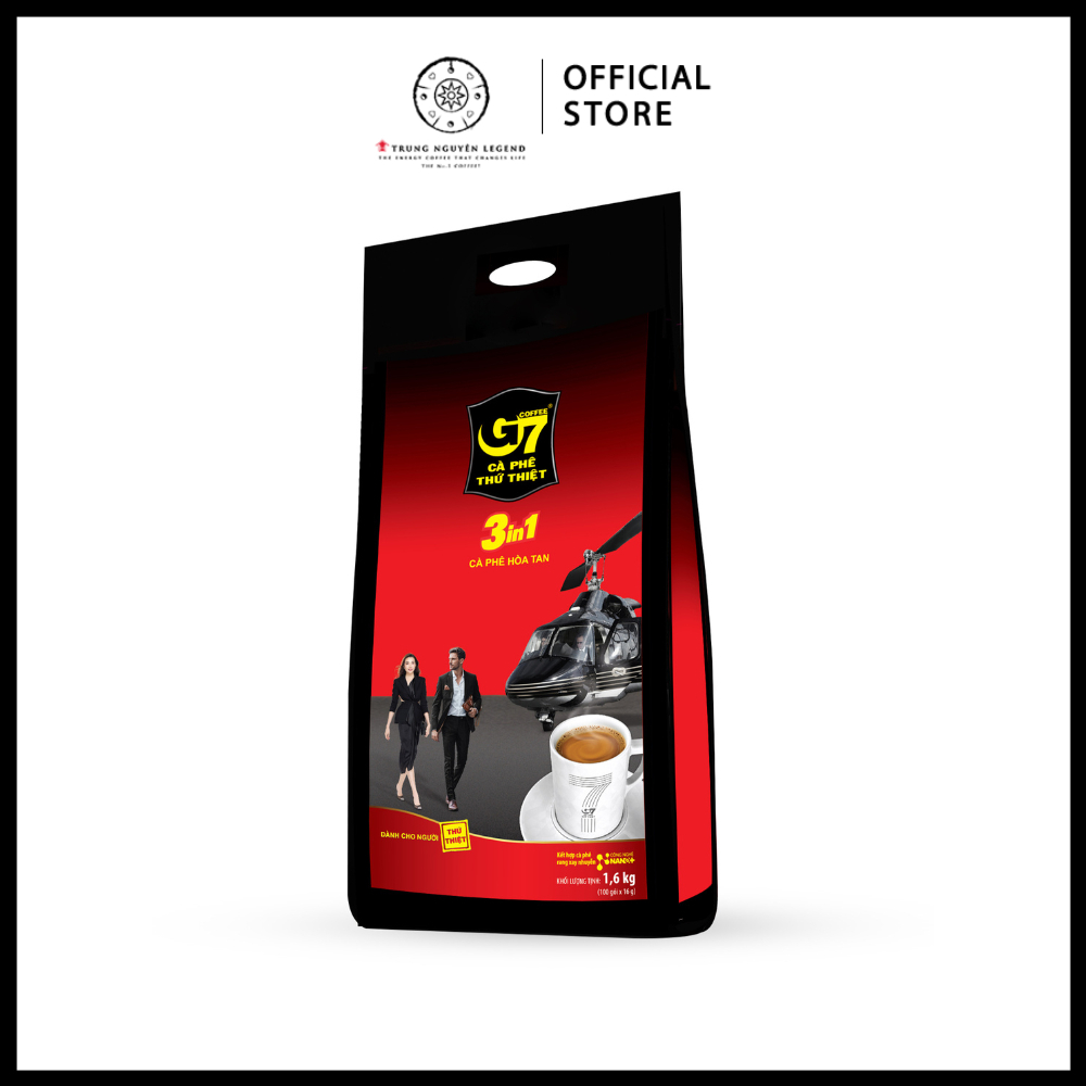 Trung Nguyên Legend - Cà phê sữa hòa tan G7 3in1 - Bịch 100 sticks x 16gr (gói dài)
