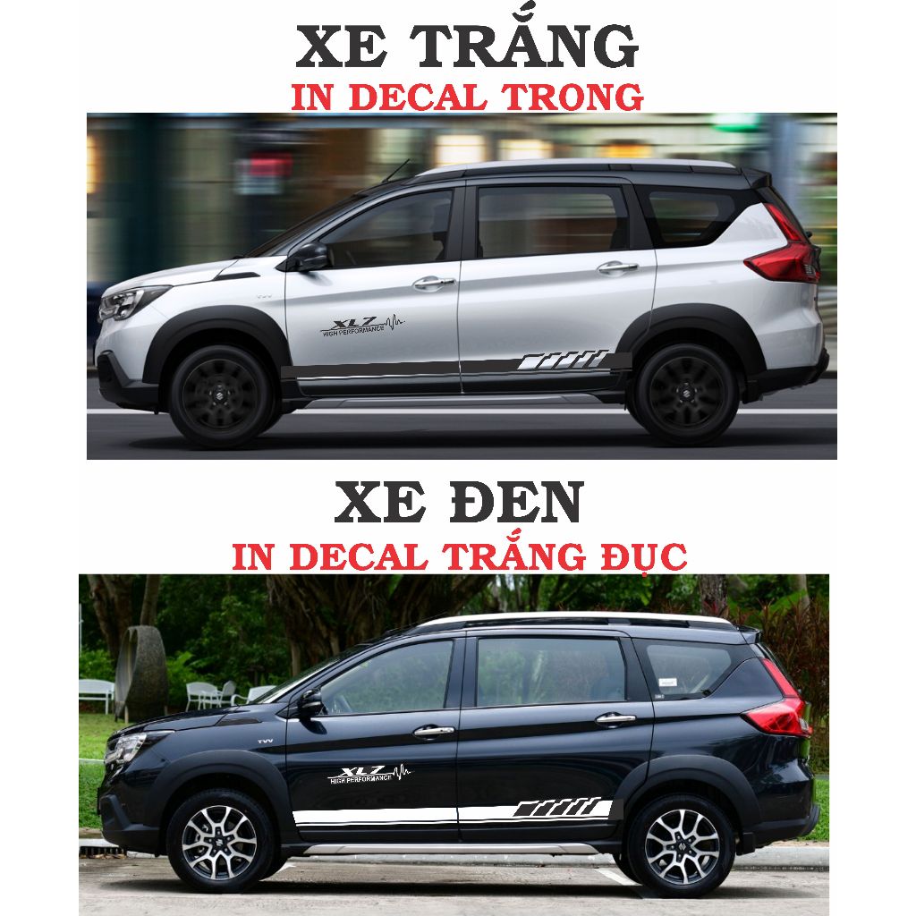 tem dán sườn xe suzuki xl7 dán được các đời xe