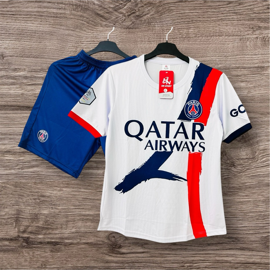 Bộ Quần Áo Bóng Đá Thể Thao Trẻ Em & Người Lớn CLB P.SG Trang moi -Quần Áo Thể Thao Giá Rẻ Nam Nữ Vải Thun Lạnh Mát