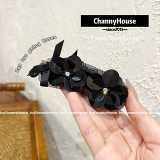   Chính hãng  Kẹp tóc làm phồng Hàn Quốc hoa đen đính nơ cao cấp 3 size KPK  ChannyHouse  
