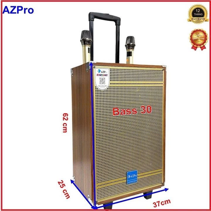 [CHÍNH HÃNG] Loa Kéo Bluetooth AZPro AZ-V13-A - Bass 30, Tặng 2 Mic Không Dây