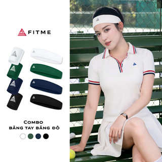  Combo băng tay băng đô ennis pickleball nữ Fitme co giãn thấm hút mồ hôi tốt khi chạy bộ chơi thể thao 