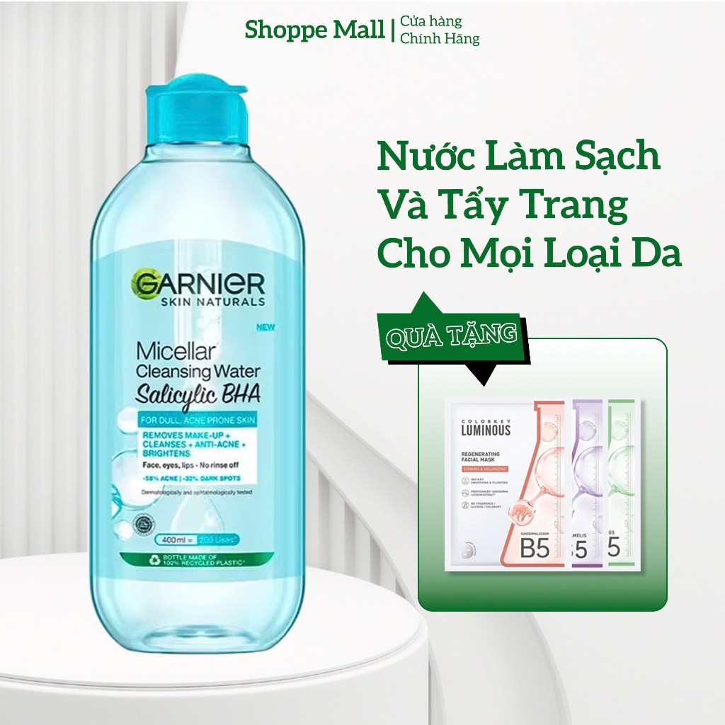  Nước tẩy trang Garnier Skin Naturals Micellar Cleansing Water. 