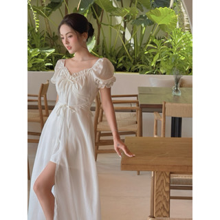 [ NEW ] Đầm nữ thiết kế dáng dài xòe “Yêu tinh khí”, vải LINEN thời trang RESSES