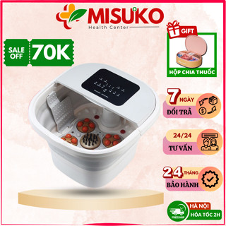  BỒN NGÂM CHÂN MASSAGE GẤP GỌN ĐA NĂNG MISUKO FB-91 BỒN NGÂM CHÂN MASSAGE BI LĂN KẾT HỢP LÀM ẤM TRỊ LIỆU 