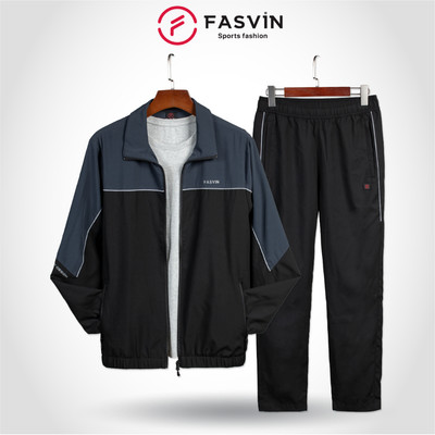 Bộ quần áo gió nam 2 lớp FASVIN BC22542.HN vải thể thao cao cấp 02 lớp hàng chính hãng