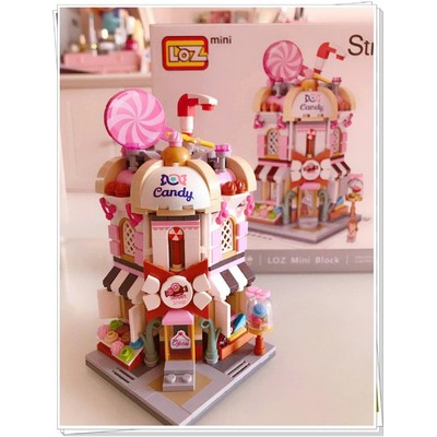 Bộ đồ chơi lắp ráp mô hình cửa hàng đường phố LOZ mini 1641-1648