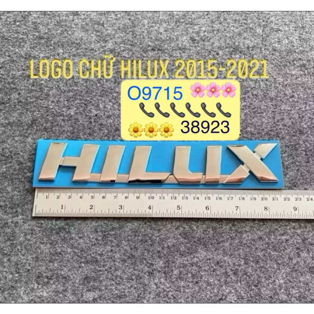 BỘ LOGO CHỮ HILUX CAO CẤP GIÁ RẺ DÁN XE TOYOTA HILUX