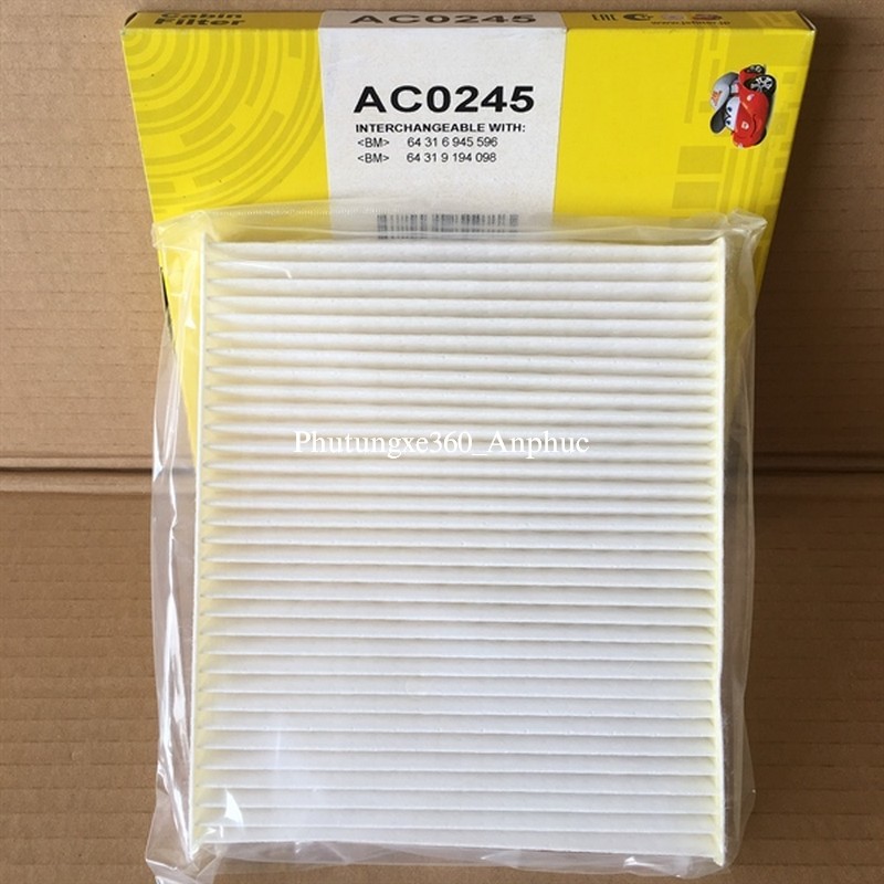 Lọc Gió Điều Hòa/Máy Lạnh BMW X6 2008-2019, X6 xDrive 35i, X6 xDrive 50i, X6M #JS Asakashi AC0245