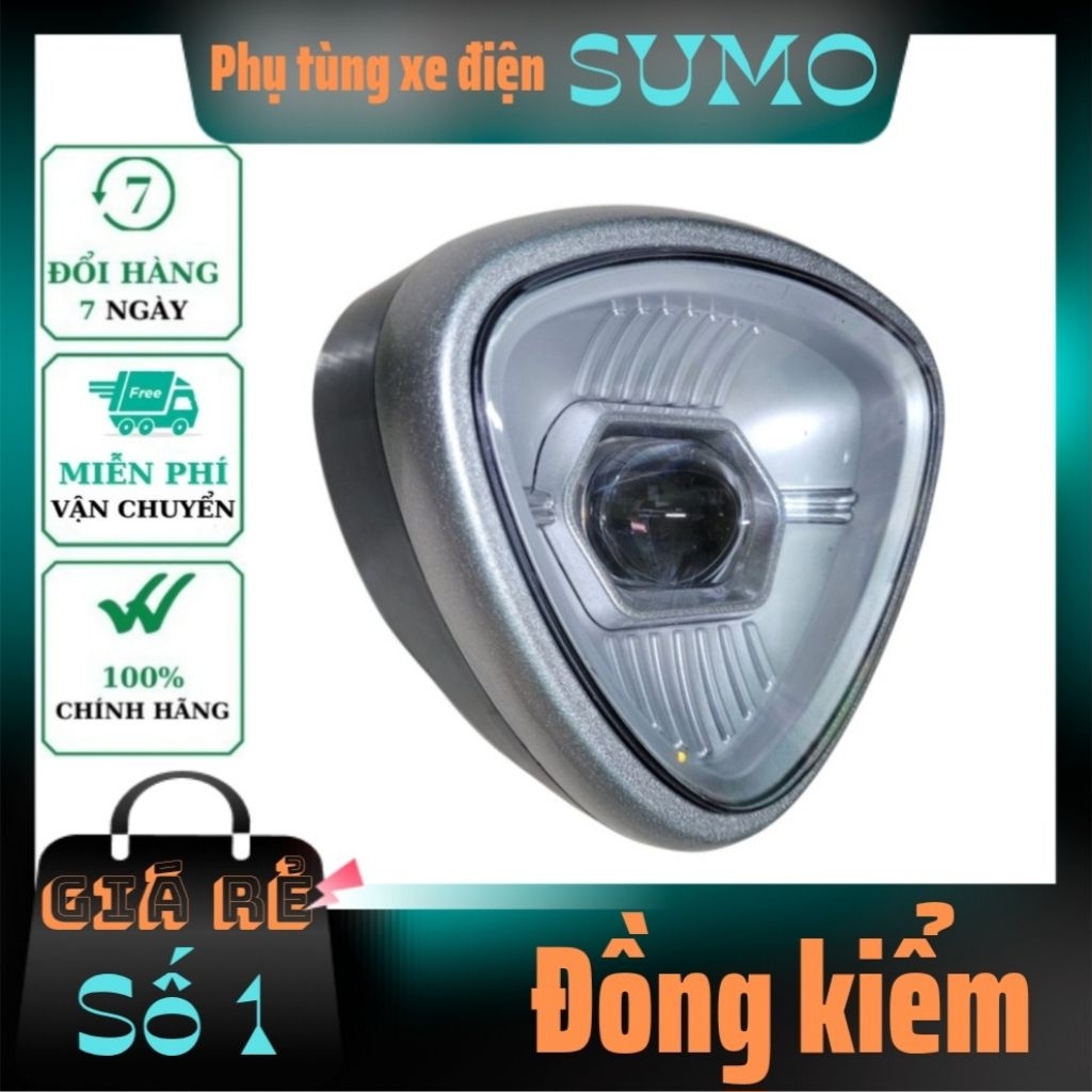 Đèn pha xe điện X_BULL YADEA 48V có pha cos