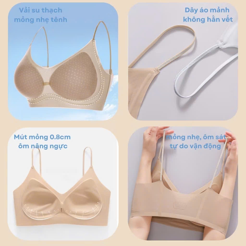 Áo Lót Nữ Đúc Su Cao Cấp Siêu Mềm Mịn Không Gọng Mút Mỏng Tàng Hình Hương Thơm Nhẹ mã 048 | BigBuy360 - bigbuy360.vn