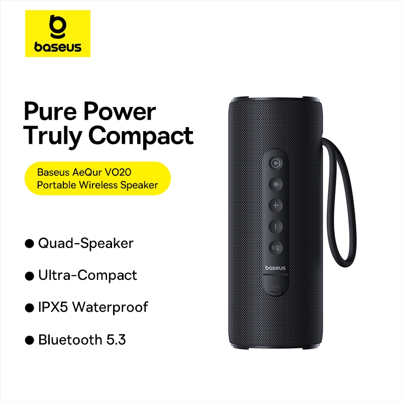 Loa bluetooth Baseus AeQur VO20 Portable - Màu đen