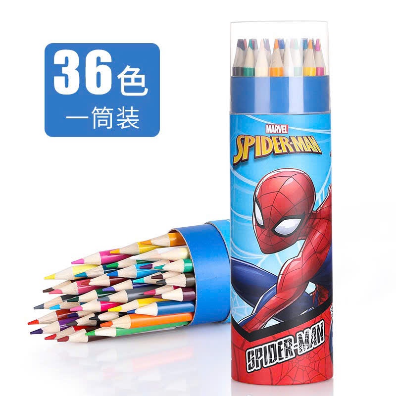 Bút Chì Màu Elsa, Bút Chì Màu Spiderman, Hộp bút chì màu cho bé 12 màu, 24 màu, 36 màu