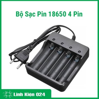 Bộ sạc pin đa năng 18650 4 pin 3.7-4.2V phích cắm tiện lợi có đèn báo