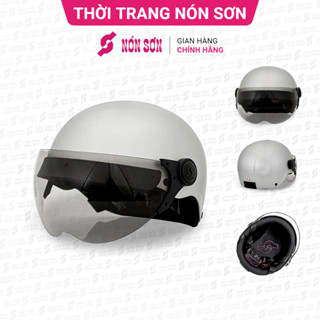  ƯU ĐÃI - Mũ bảo hiểm nửa đầu có kính chính hãng NÓN SƠN BKT-XM156 