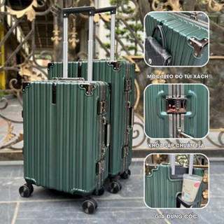  Vali khung nhôm khóa sập nhựa pc chống xước có khay đựng nước có móc treo đồ tặng TÚI ĐỰNG GIÀY   bảo hành 2 năm  