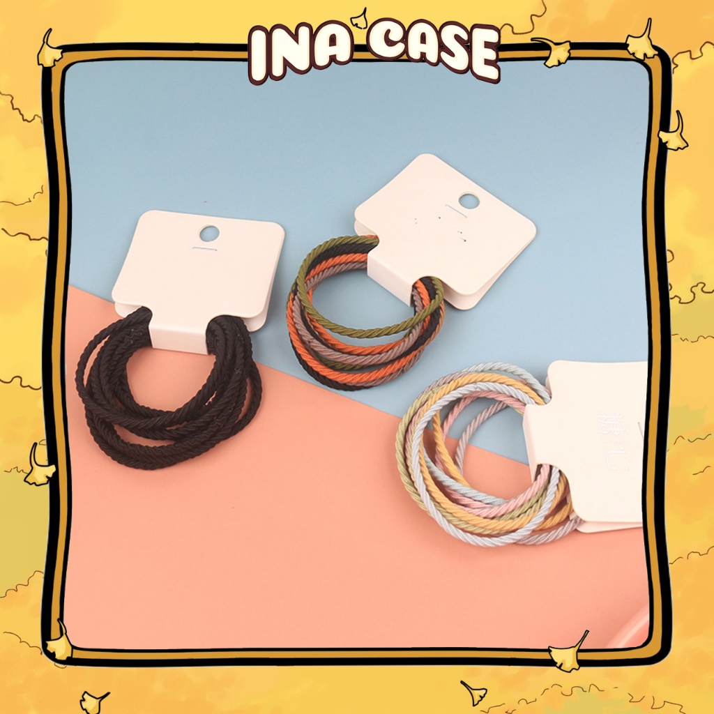 Cột tóc dây xoắn nhiều màu set 10 cái - CT10