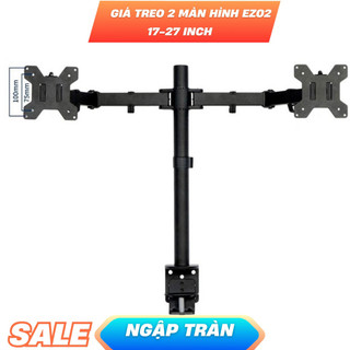 Arm 2 màn hình máy tính giống nhau EZ2/M052, giá treo 2 màn hình máy tính EZ2 17-27 inch, 8kg x 2