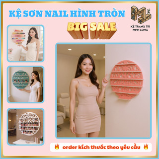 Kệ Sơn Nail hình tròn đựng sơn Nail tự tháo lắp đa năng