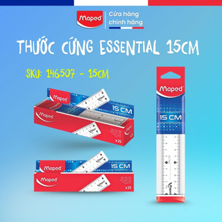 Thước Kẻ Essential Mềm Maped - Dài 15cm 20cm 30cm, An Toàn, Trong Suốt, Thương Hiệu Pháp [Chính Hãng]