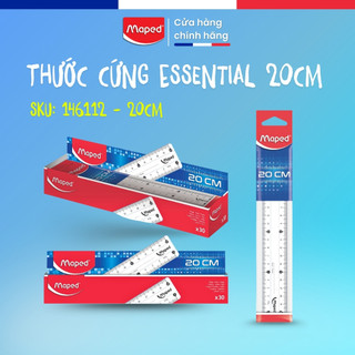 Thước Kẻ Essential Mềm Maped - Dài 15cm 20cm 30cm, An Toàn, Trong Suốt, Thương Hiệu Pháp [Chính Hãng]