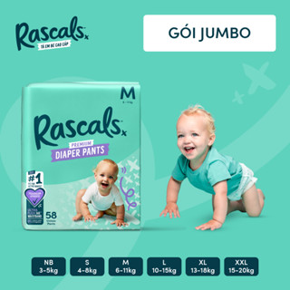  Tã Bỉm cao cấp Rascals dành cho em bé size NB S M L XL XXL XXXL 