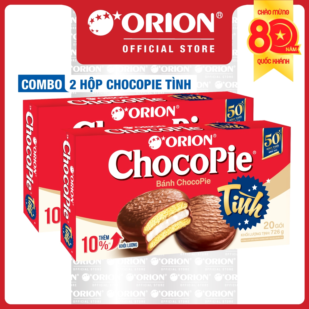 Combo 2 Hộp 20 gói bánh Orion ChocoPie (726g)