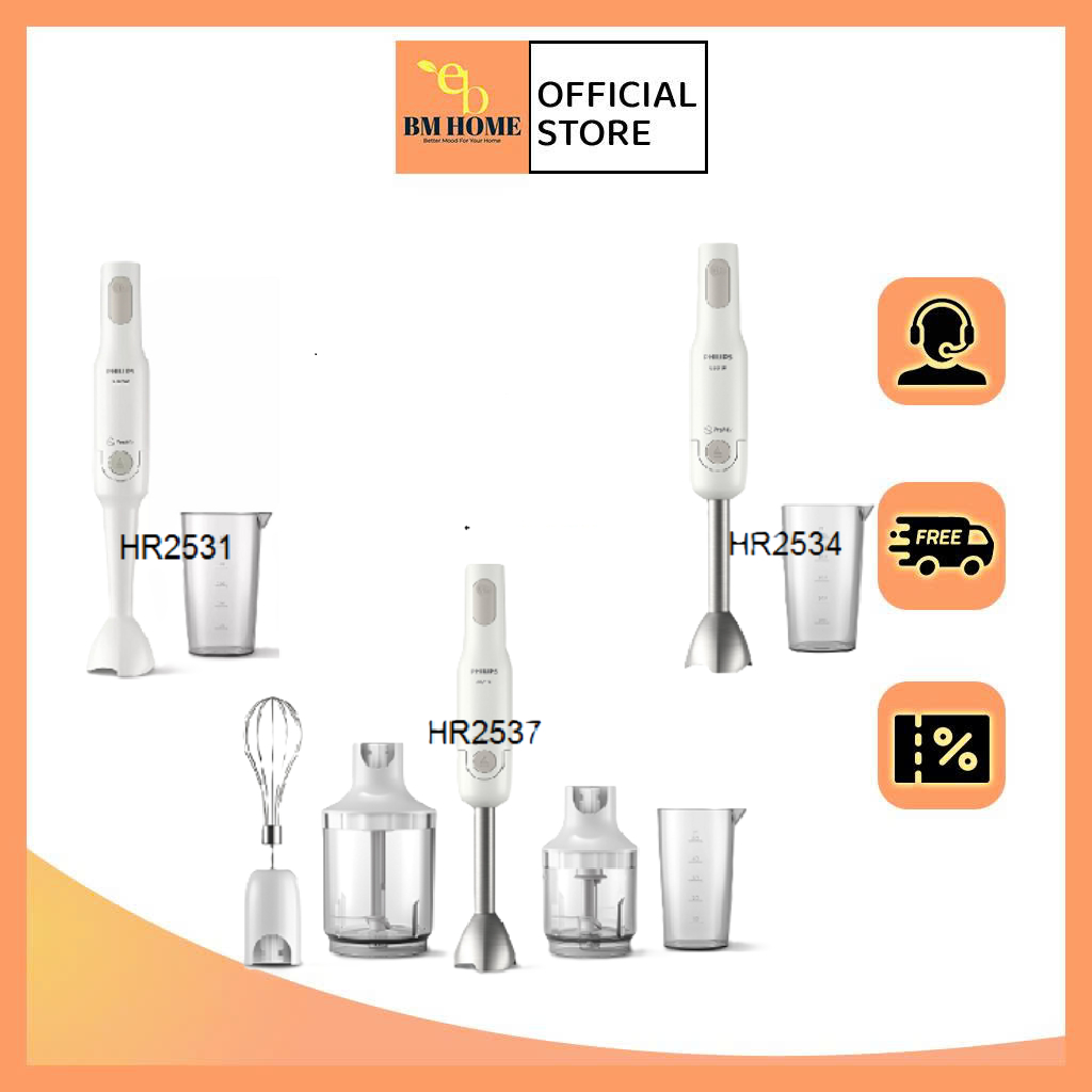 Máy xay sinh tố cầm tay Philips HR2531 - HR2534 - HR2537 - Sản phẩm chính hãng