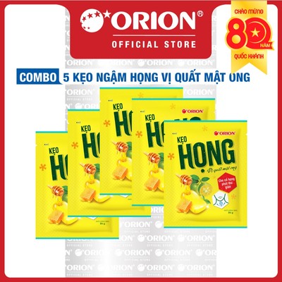 Combo 5 Gói kẹo ngậm HỌNG vị quất mật ong gói 84G