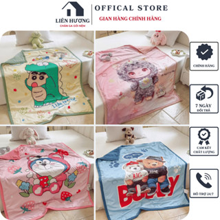 Chăn cho bé đi học cotton đũi mềm thoáng mát 1mx1m4, chăn mền hè cho trẻ chất liệu đũi cotton thoáng mát mềm mại