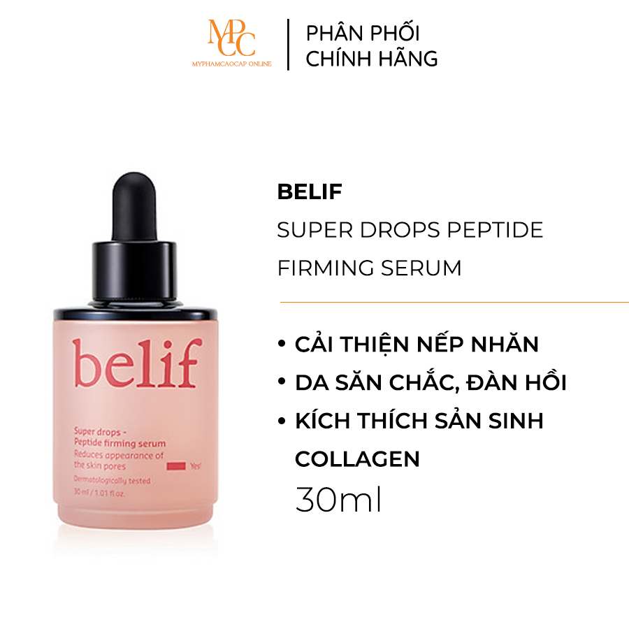 Serum tái tạo da Belif Super Drops Peptide Firming Serum 30ml - MPCC